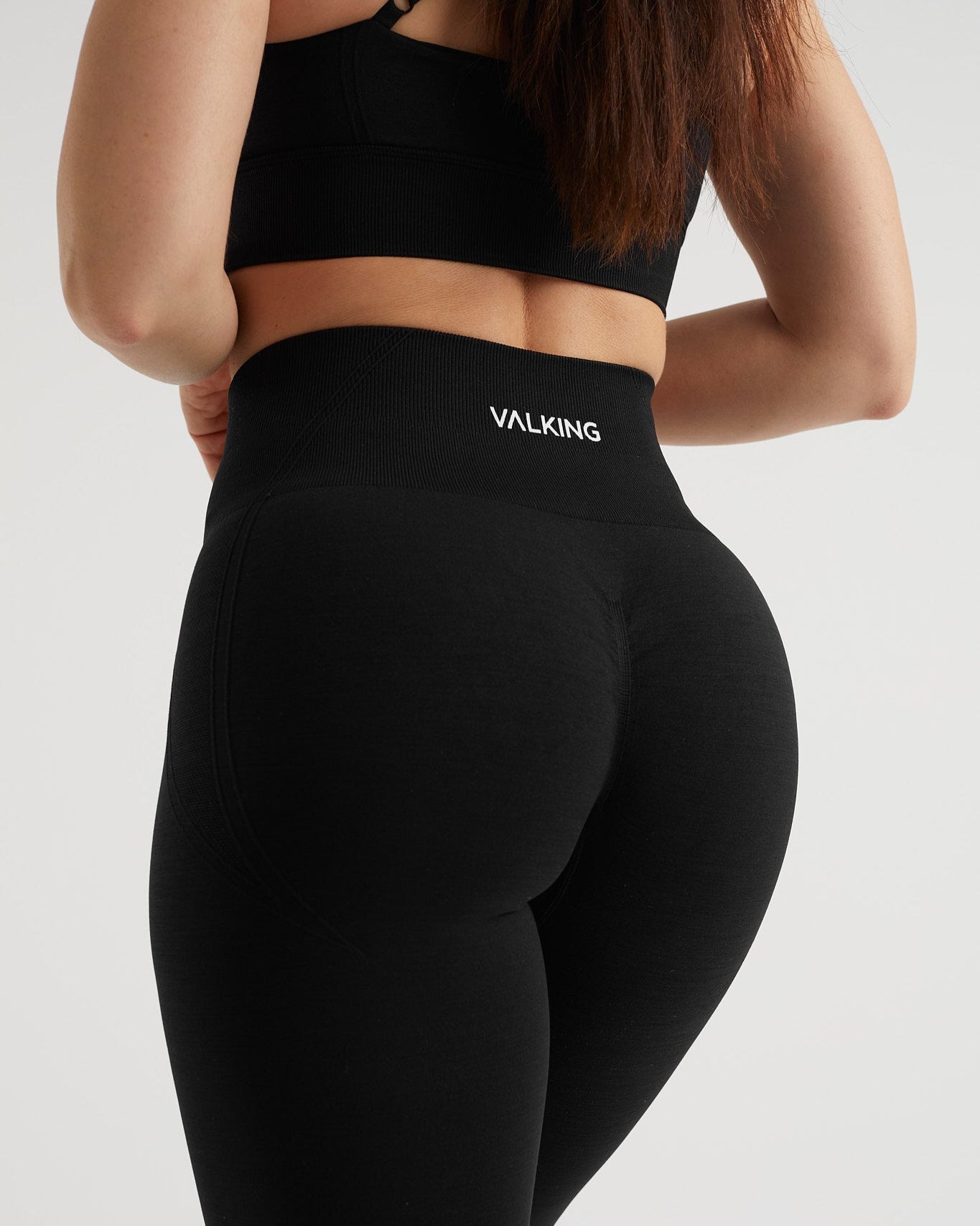 Legging deportivo negro fruncido culo