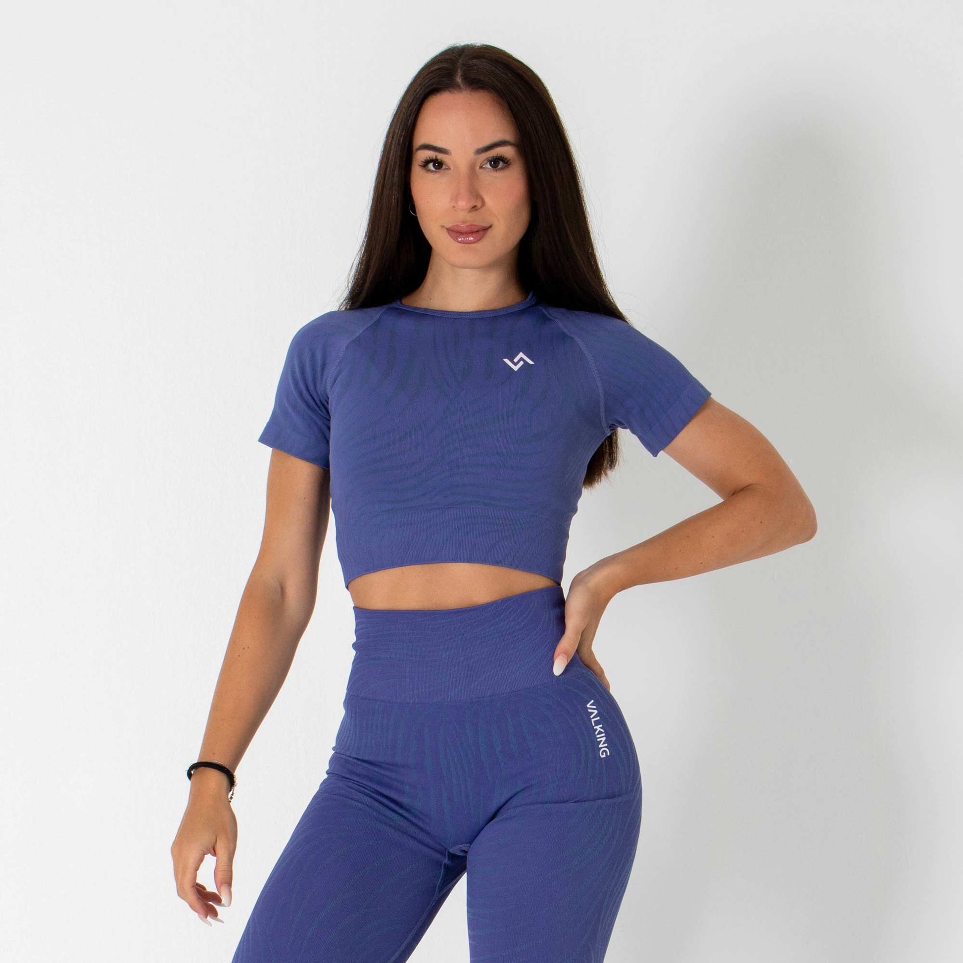 Crop Top Print Amazonas Royal Blue