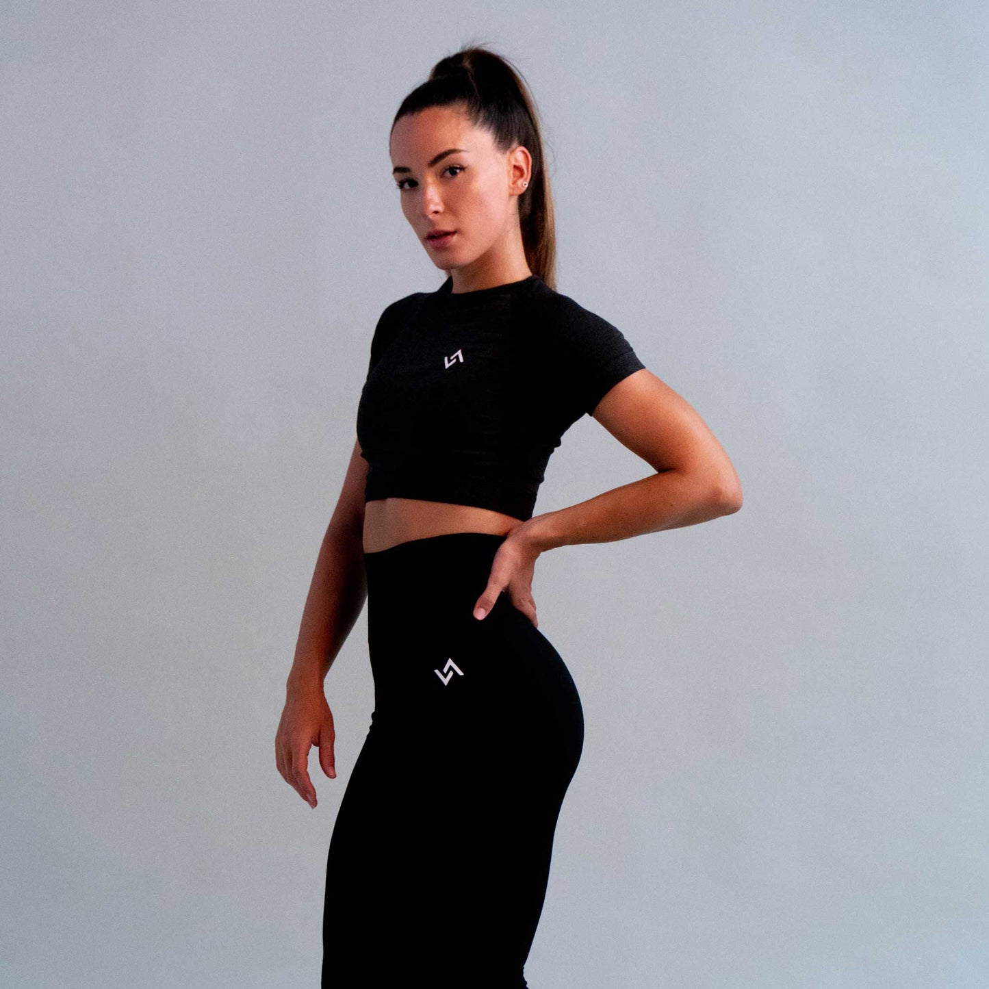 Crop Top Naylon Sidney Negro 