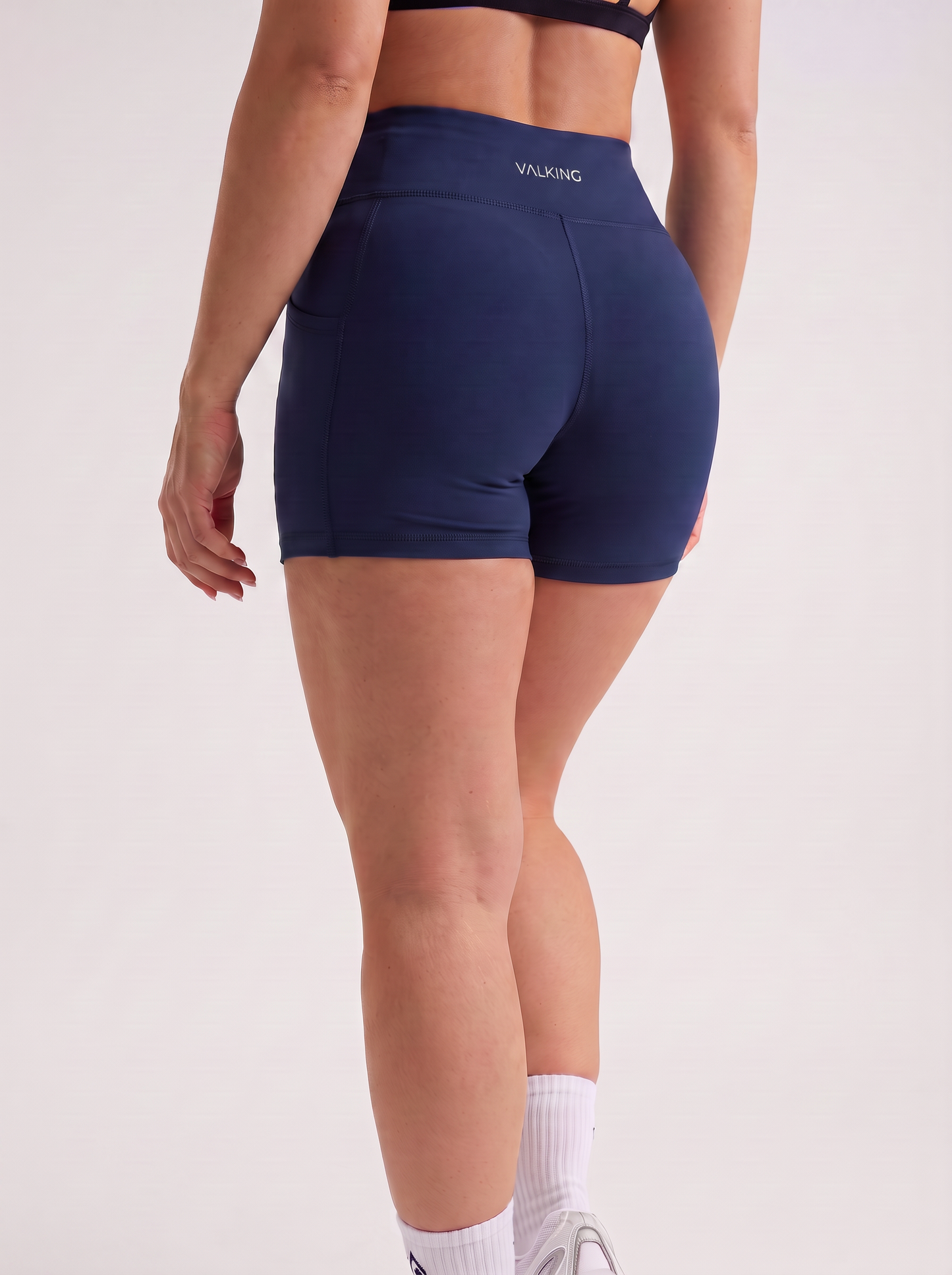 Short seamless con bolsillos laterales Azul Valking - foto 2