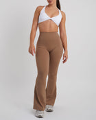Leggings flare tiro alto