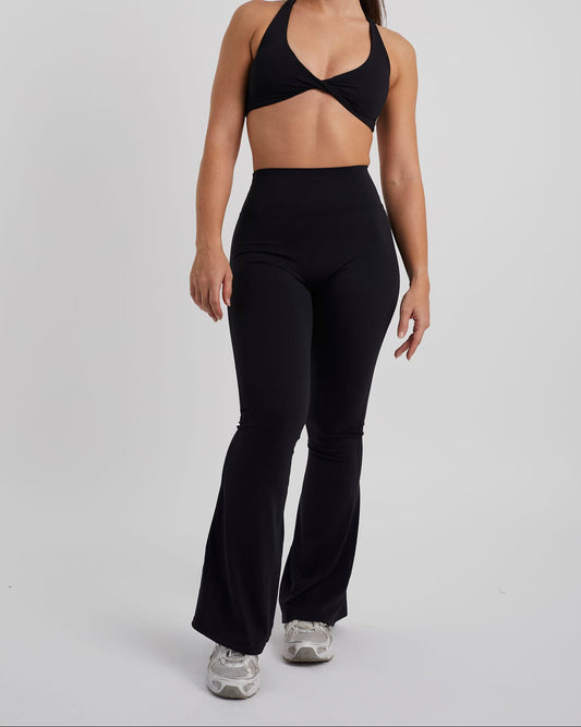 Legging flare deportivo para mujer negro