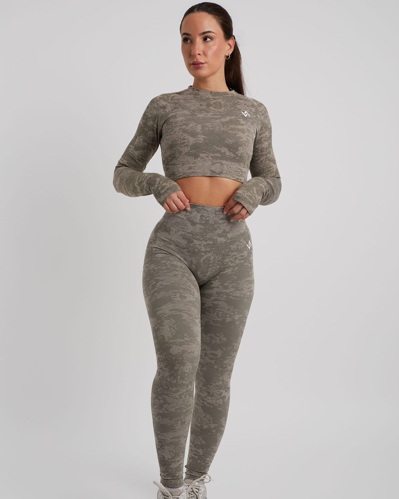Legging efecto militar verde 