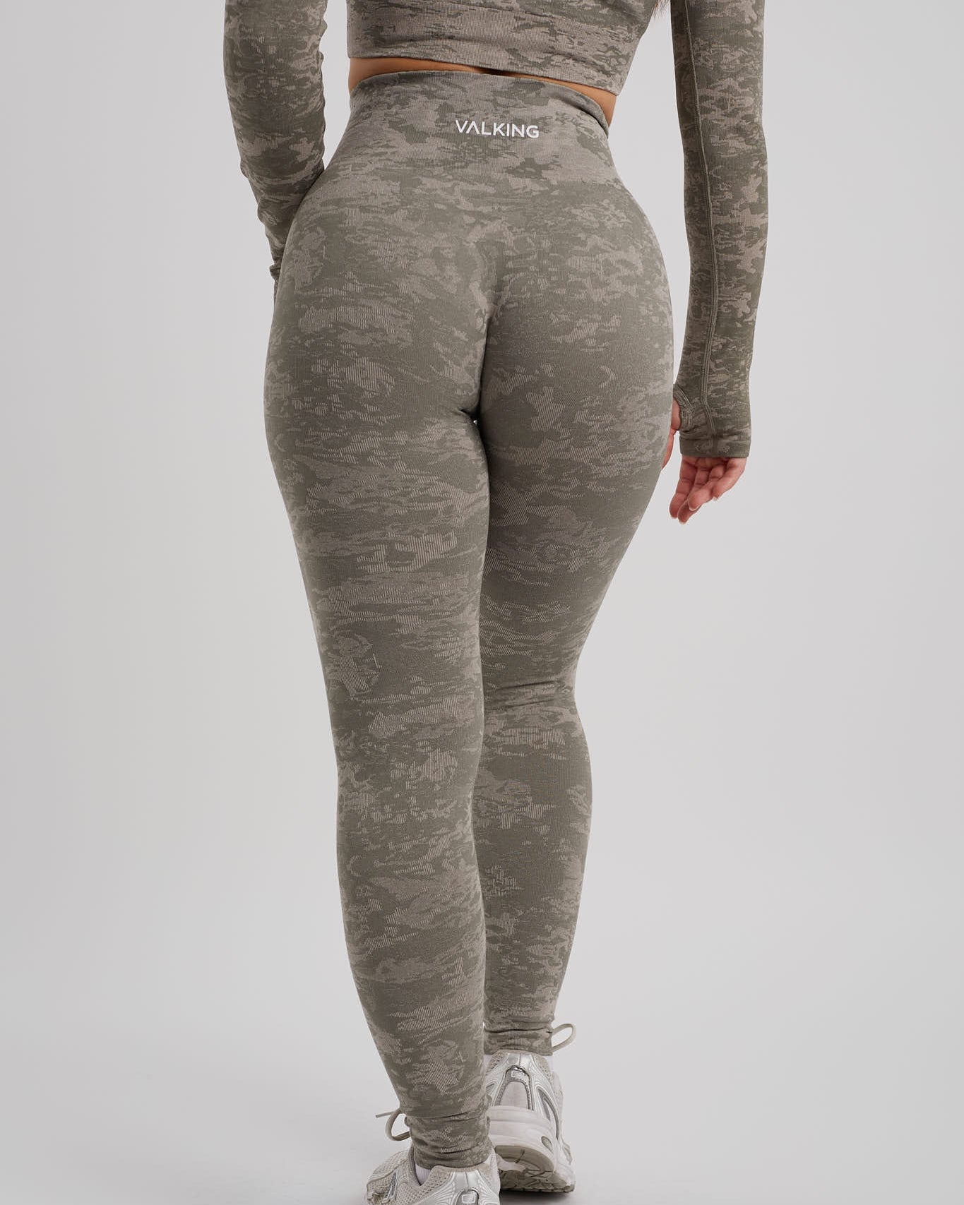 Legging efecto militar verde para mujer