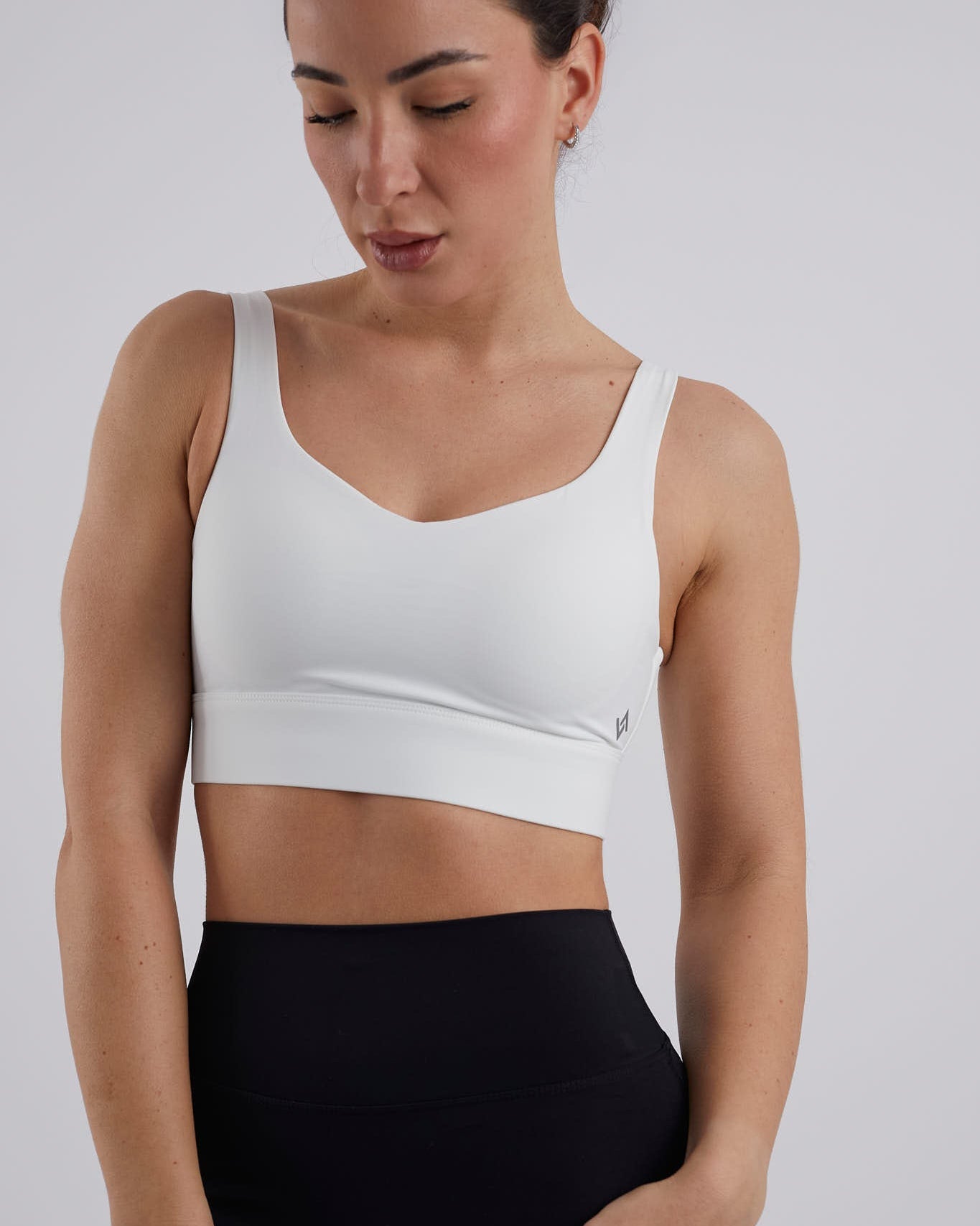 Sujetador deportivo alta sujeción blanco 