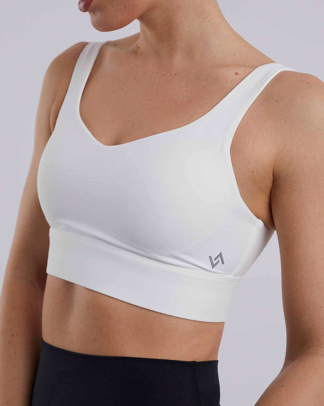 Sujetador deportivo alta sujeción blanco 