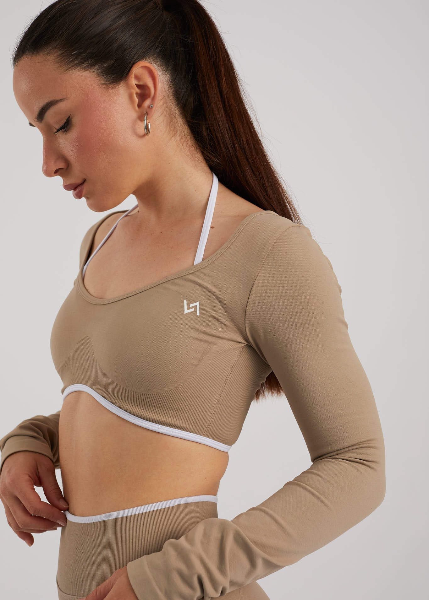 Crop top manga larga espalda abierta Sculpt