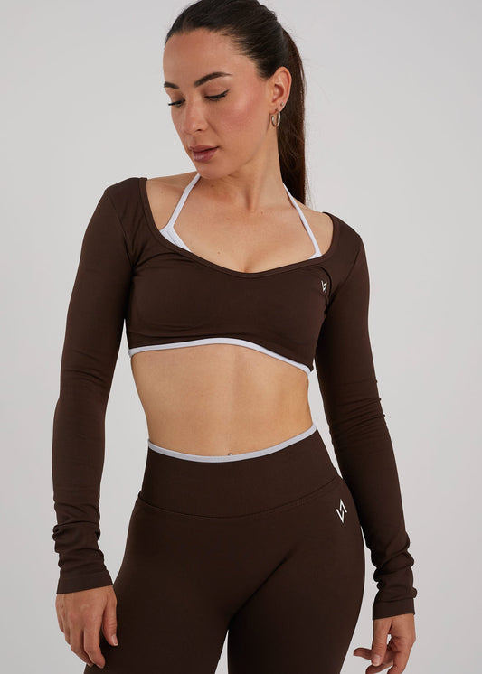 Crop top manga larga espalda abierta Sculpt