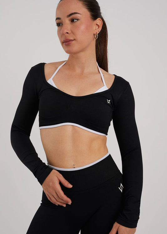 Crop top manga larga espalda abierta Sculpt