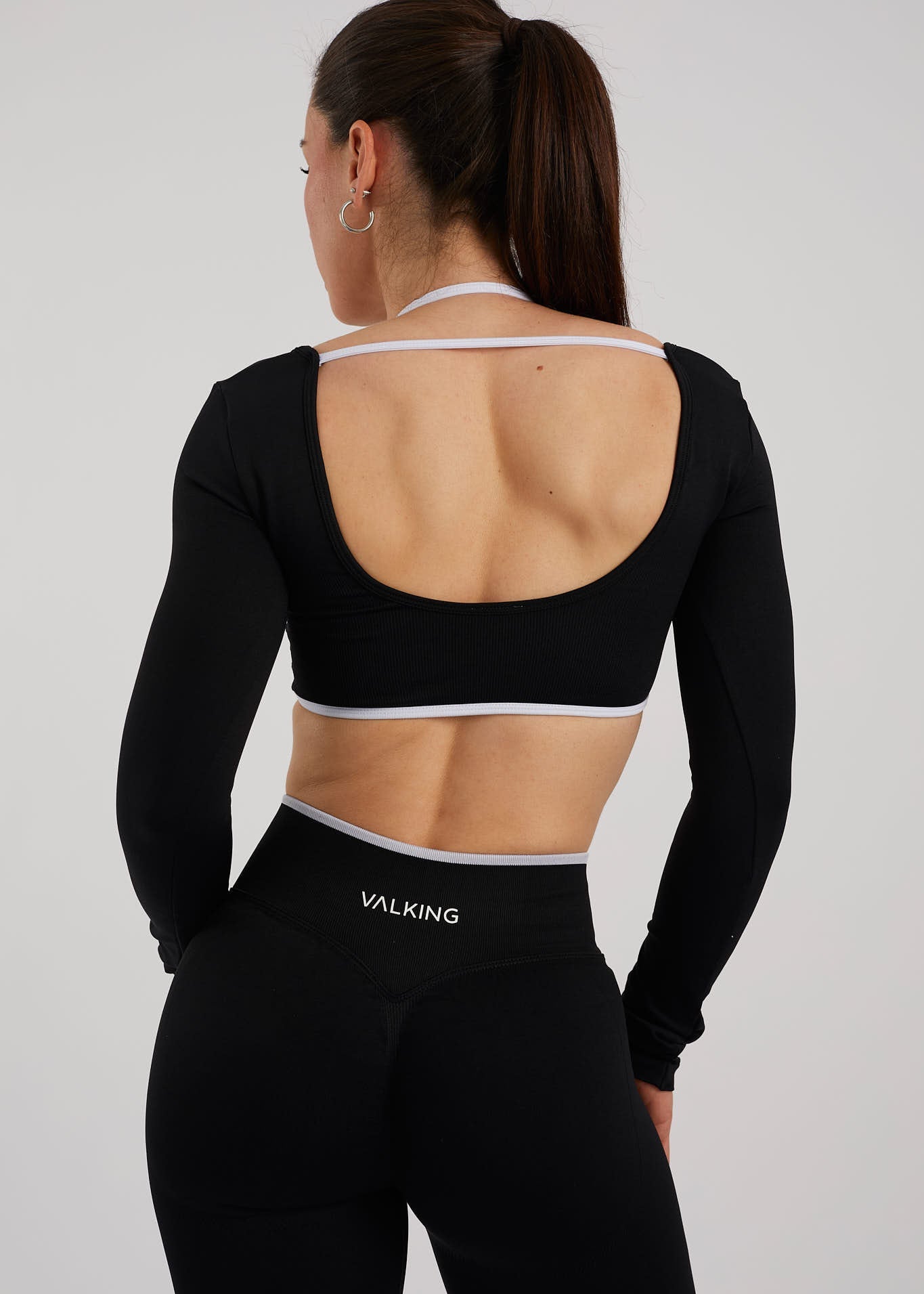 Crop top manga larga espalda abierta Sculpt