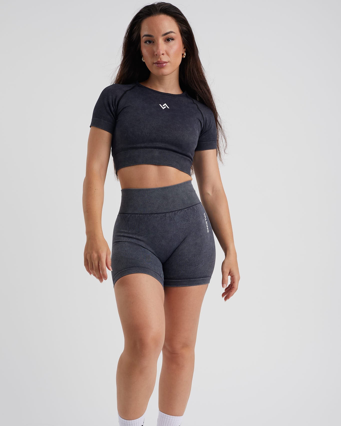 conjunto deportivo negro gym mujer