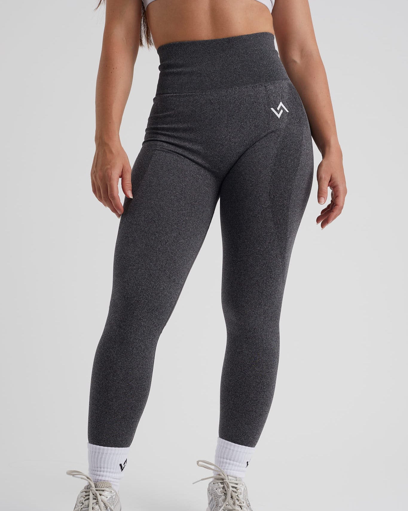 legging largo gris gym deporte mujer