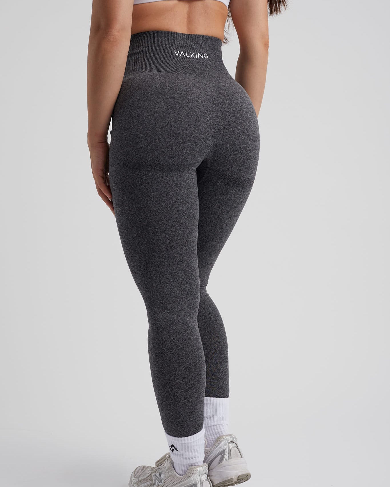 legging largo gris entrenamiento mujer