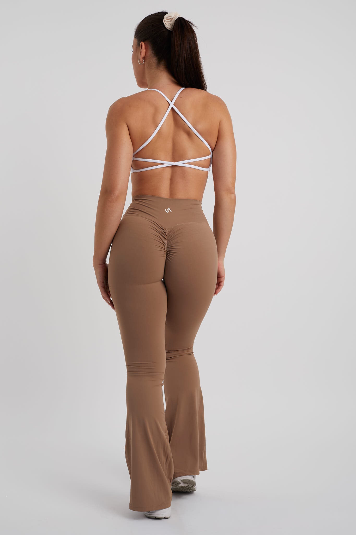 leggings de campana marrones para mujer