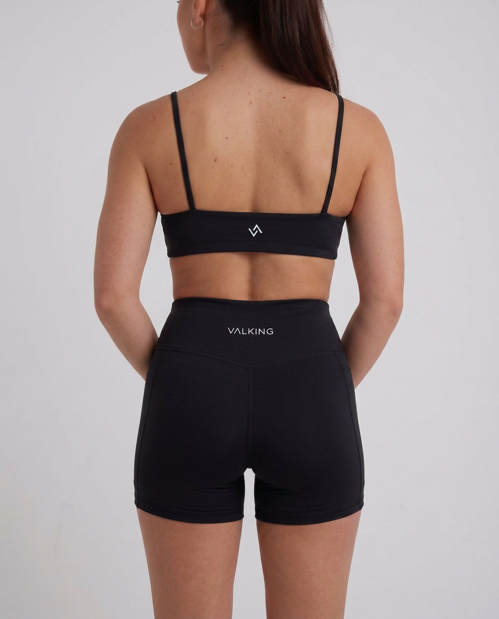 Top Seamless Banda Negro Valking - conjunto trasera
